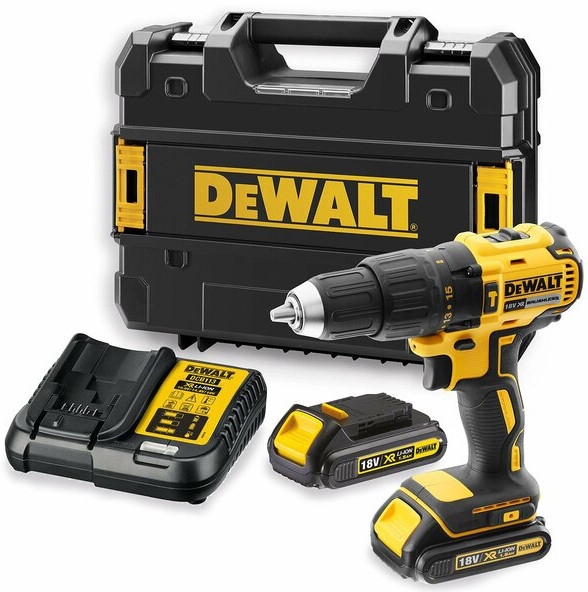 Ударная дрель-шуруповерт DeWALT DCD778M2T-QW (c 2-мя АКБ, кейс)