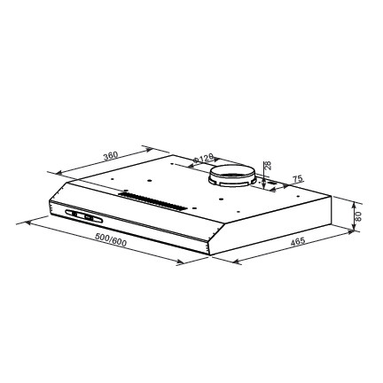 Вытяжка HOMSair Horizontal 50 (белый)