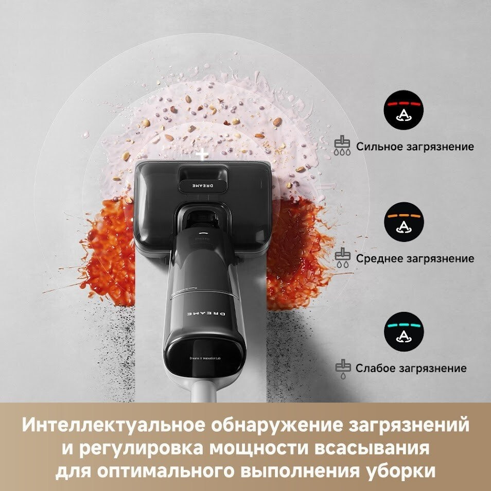 Вертикальный моющий пылесос Dreame G12 Pro Wet and Dry Vacuum HHR32A (евровилка, черный)