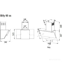 Вытяжка Evelux Billy 60 WG
