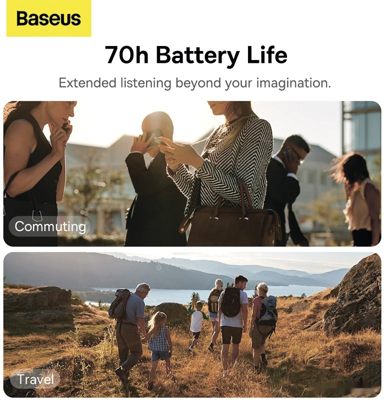 Наушники Baseus Bowie H1 (бежевый)