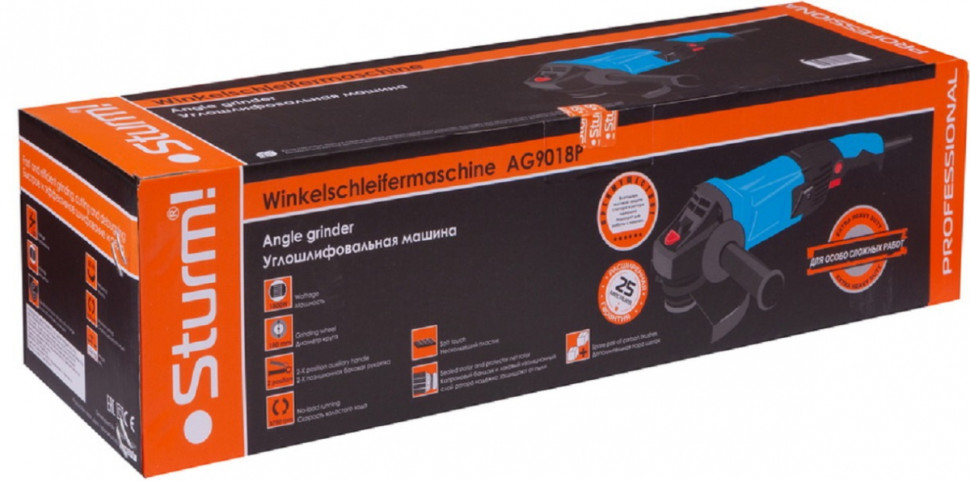 Угловая шлифмашина Sturm AG9018P