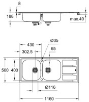 Кухонная мойка Grohe K400 31587SD0