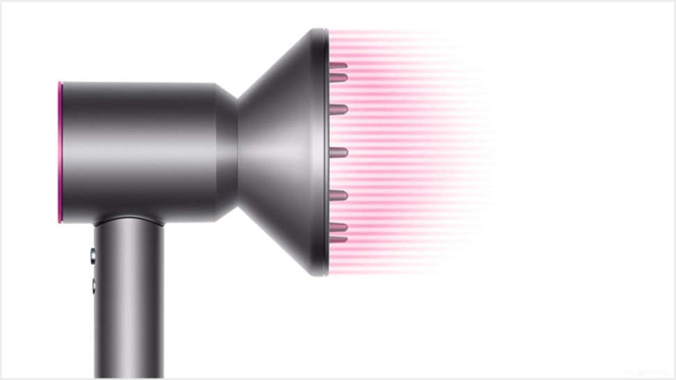 Фен Dyson HD08 Supersonic (серебристый/фуксия)