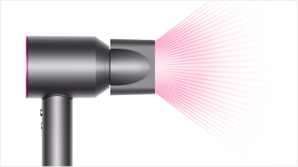Фен Dyson HD08 Supersonic (серебристый/фуксия)