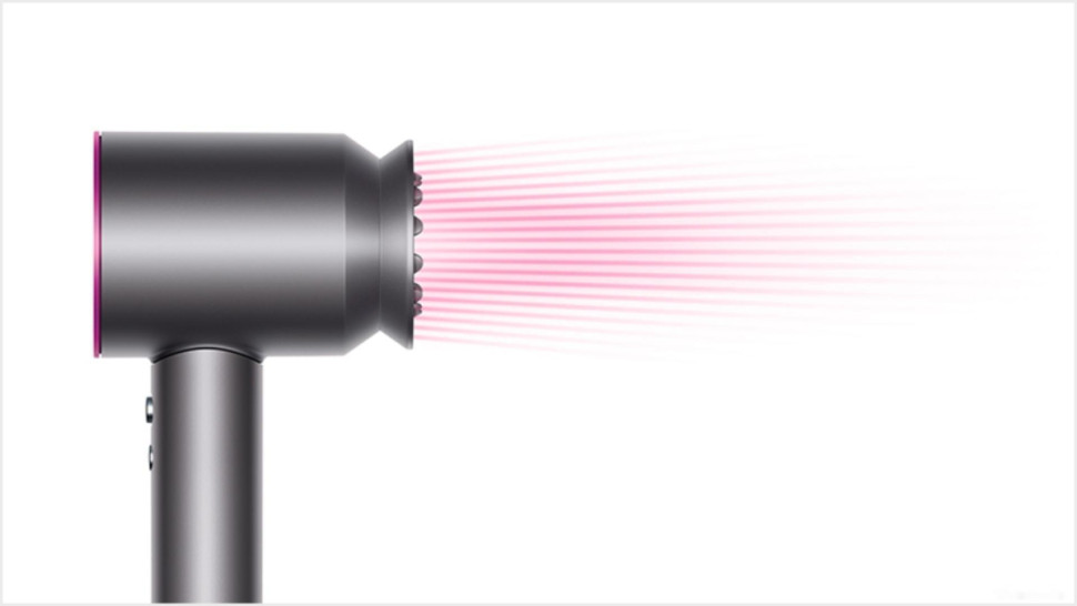 Фен Dyson HD08 Supersonic (серебристый/фуксия)