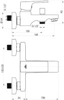 Смеситель Rubineta Modena-10/K (MD10K08)