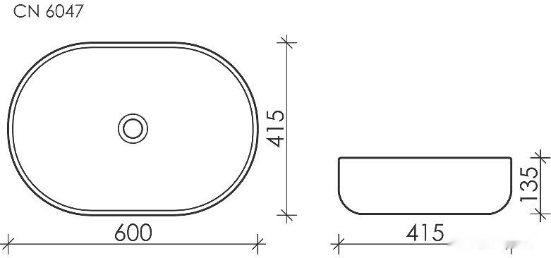Умывальник Ceramica Nova Element CN6047MC