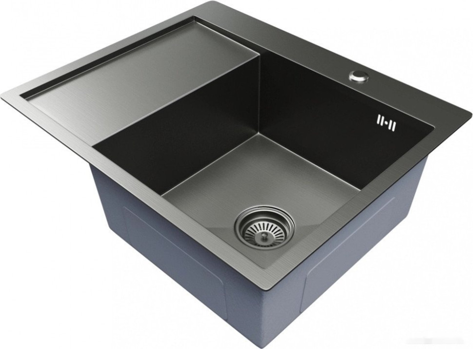 Кухонная мойка Mixline Pro 552929 (черный графит, с сифоном)