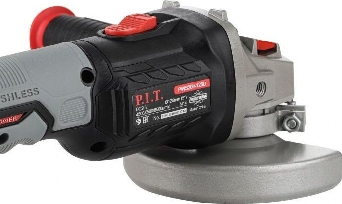Угловая шлифмашина P.I.T. PWS20H-125D/1 (с 1-им АКБ, кейс)