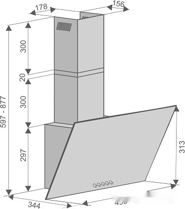 Вытяжка Konigin Colibri 50 (слоновая кость)
