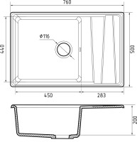 Кухонная мойка GranFest GF-LV-760L терракот