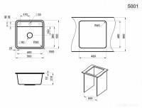 Кухонная мойка Granula ST-5001 (базальт)