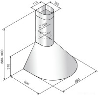 Вытяжка Elikor Эпсилон 60П-430-П3Л ваниль/зол