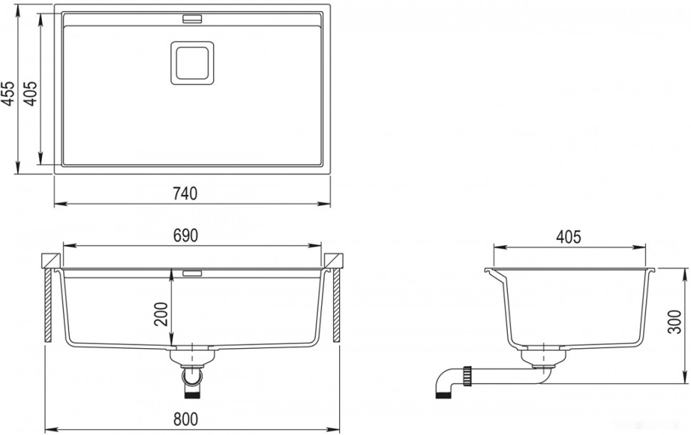 Кухонная мойка AquaSanita Delicia SQD101AW (black metallic 601)