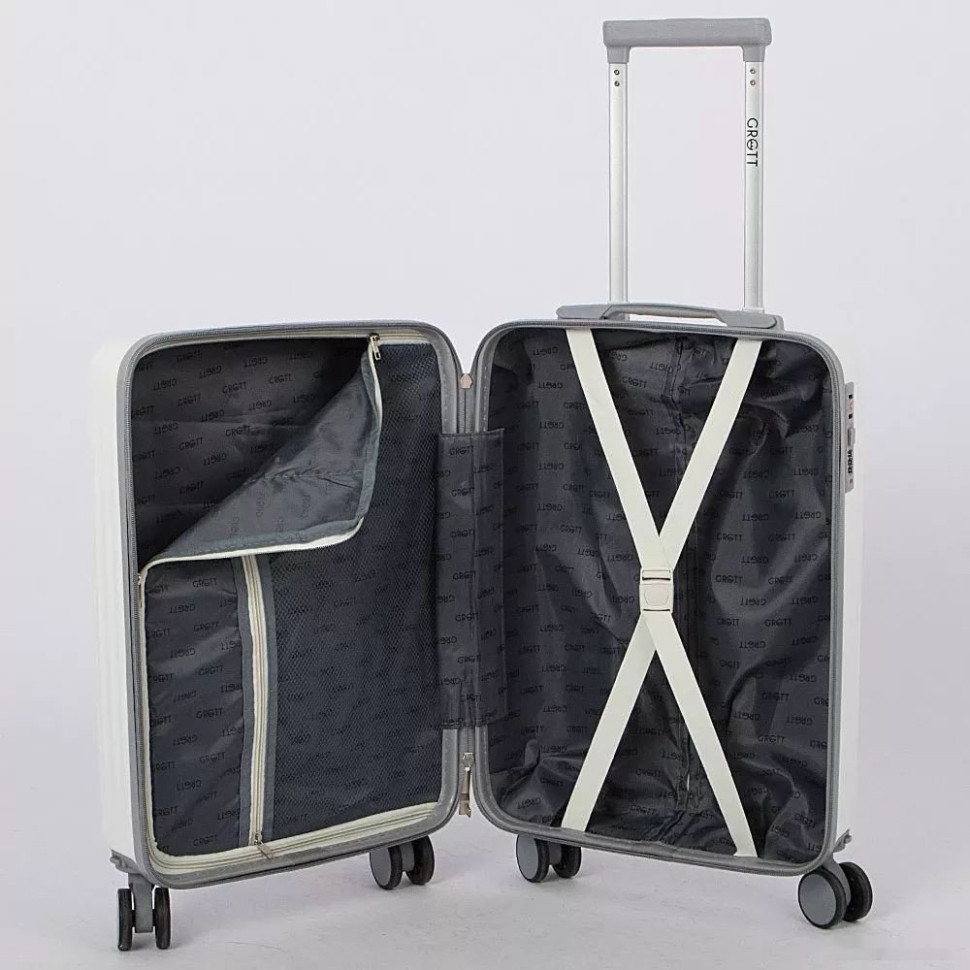 Чемодан-спиннер Grott 340-614/5-20 (белый)