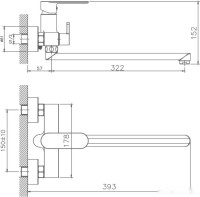 Смеситель Haiba HB22590-7 (черный)