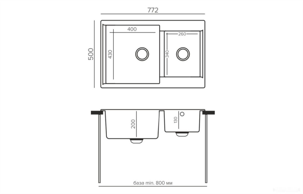 Кухонная мойка Polygran Brig 772 (кремовый)