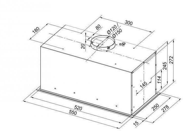 Вытяжка Konigin Checkbox 60 (слоновая кость)