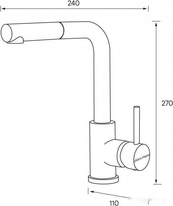 Смеситель Paulmark Kassel Ka214311-308 (черный)