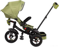 Детский велосипед Moby Kids Leader 360° 12x10 AIR (оливковый)