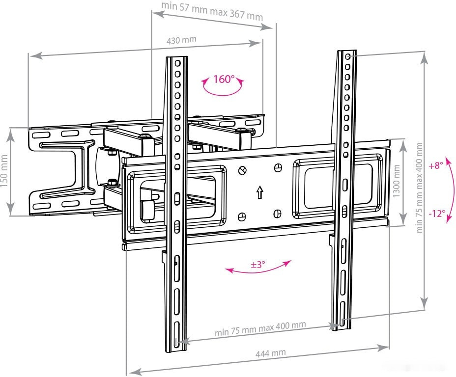 Кронштейн Arm Media LCD-417 (черный)