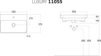 Умывальник dreja Luxury 55 11055-KL