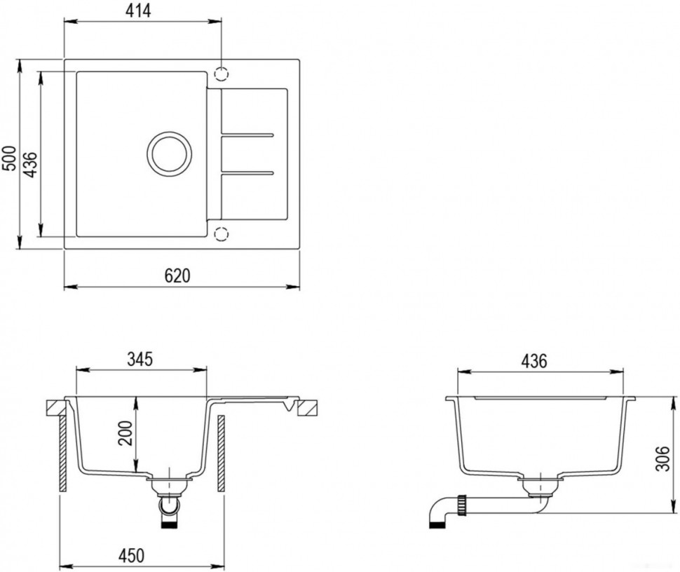 Кухонная мойка AquaSanita SQT 102 221 AW light grey