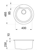 Кухонная мойка Elleci Ego Round G59 Antracite