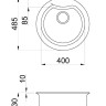 Кухонная мойка Elleci Ego Round G59 Antracite