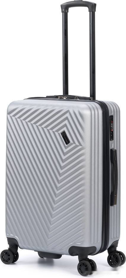 Чемодан-спиннер Torber T1919M 67 см (серебристый)