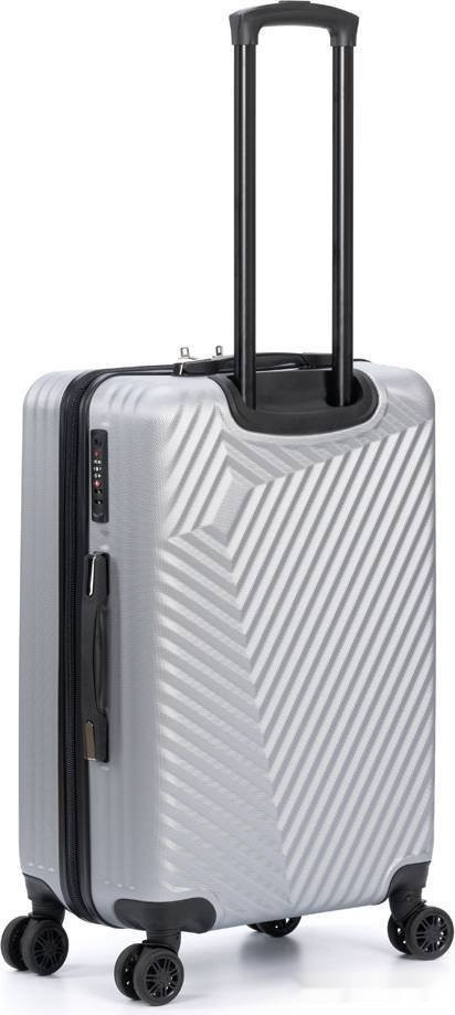 Чемодан-спиннер Torber T1919M 67 см (серебристый)