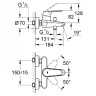 Смеситель Grohe Eurodisc Cosmopolitan 33390002