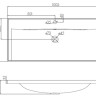 Умывальник Акватон Айрис 100 1A723031AG010