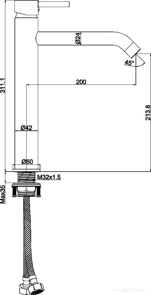 Смеситель Maxonor Pure Life PL1187