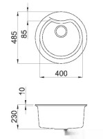 Кухонная мойка Elleci Ego Round M70 Ghisa