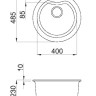 Кухонная мойка Elleci Ego Round M70 Ghisa
