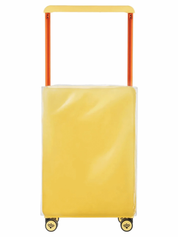 Чемодан DoubleW 005# (M, желтый)