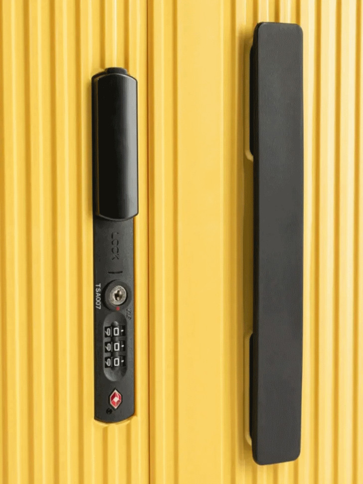 Чемодан DoubleW 005# (M, желтый)