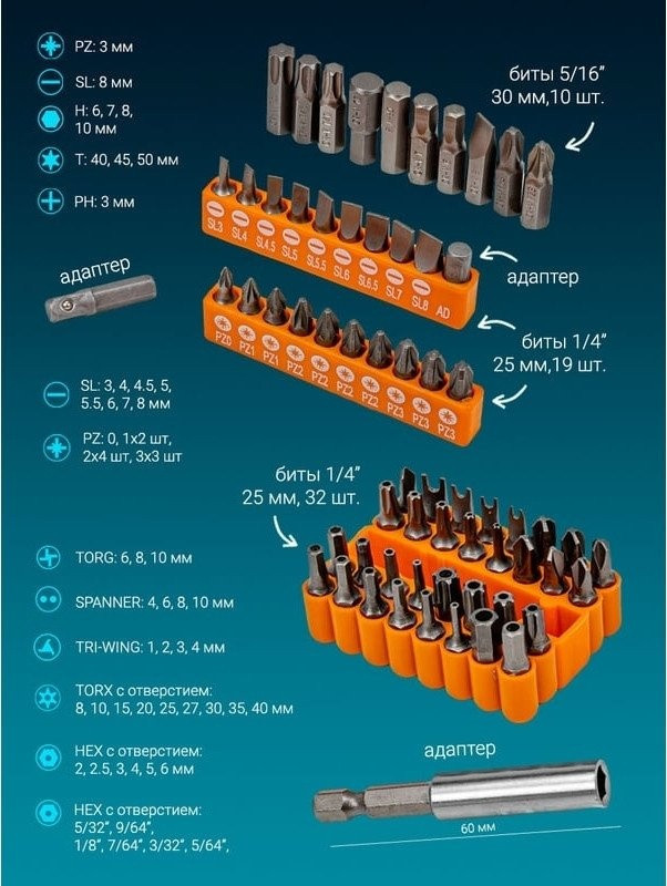 Универсальный набор инструментов ISMA ISMA-38841DS (216 предметов)