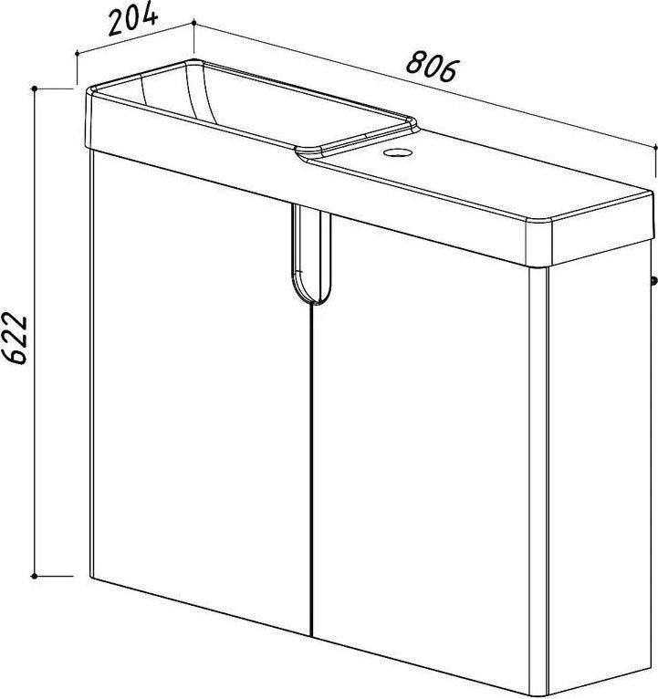 Умывальник Belux Даллас 80