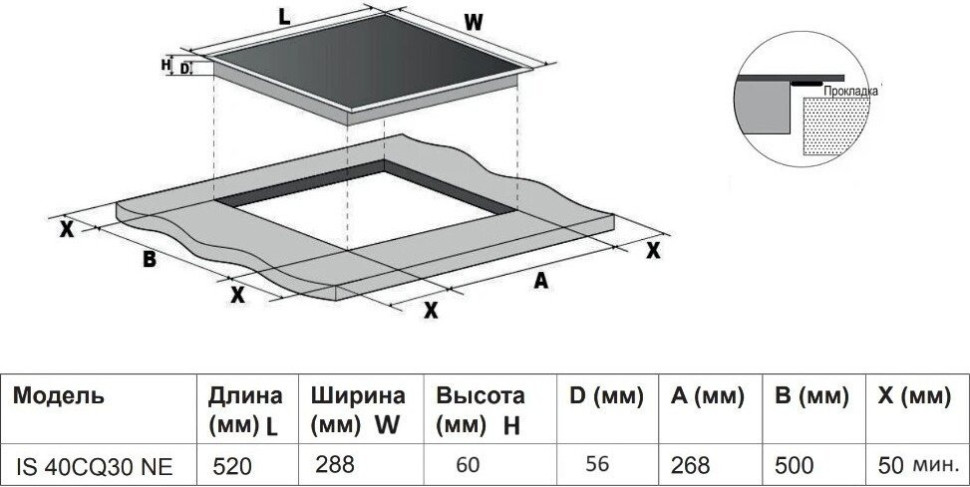 Варочная панель Indesit IS 40CQ30 NE