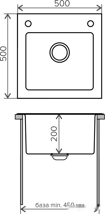 Кухонная мойка Tolero Ceramic glass TG-500 (белый)