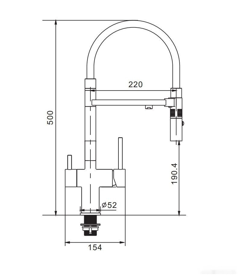 Смеситель Rose R958G (золотой сатин)
