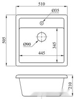 Кухонная мойка БелЭворс Rio (белый, без сифона)