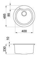 Кухонная мойка Elleci Ego Round Nero 40
