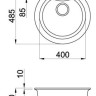 Кухонная мойка Elleci Ego Round Nero 40
