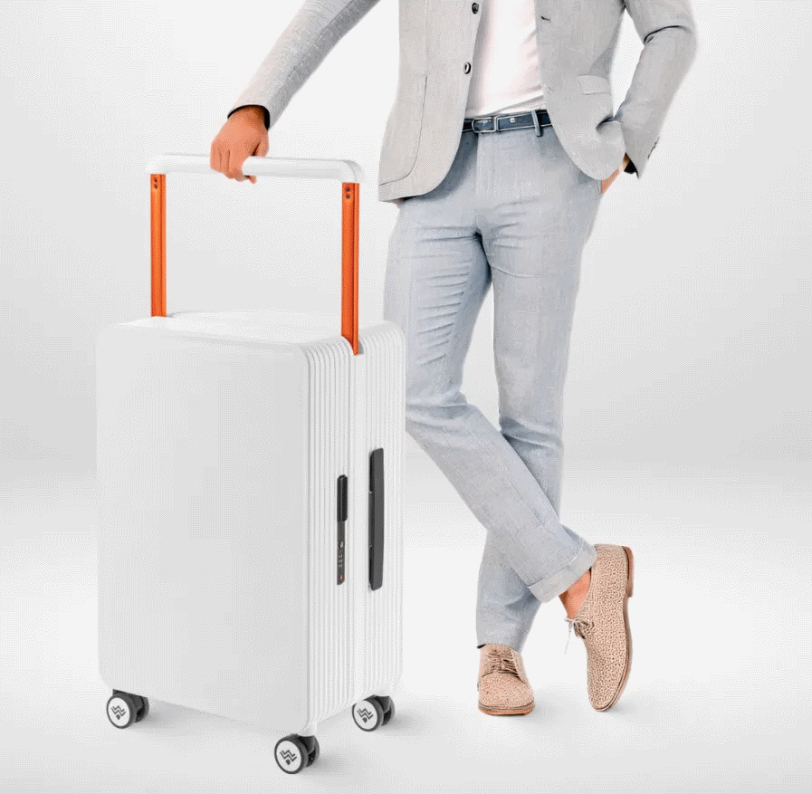 Чемодан DoubleW 005# (M, белый)