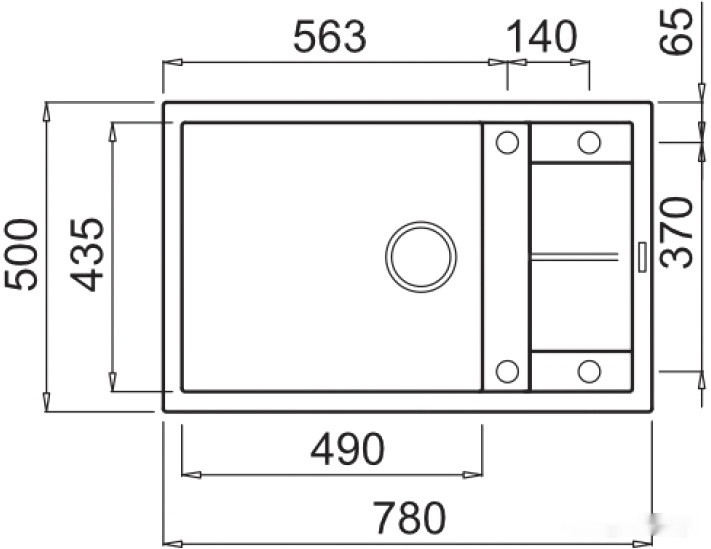 Кухонная мойка Elleci Unico 310 White K96