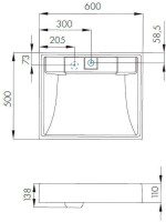 Умывальник Акватон Рейн 60 1A72103KRW010